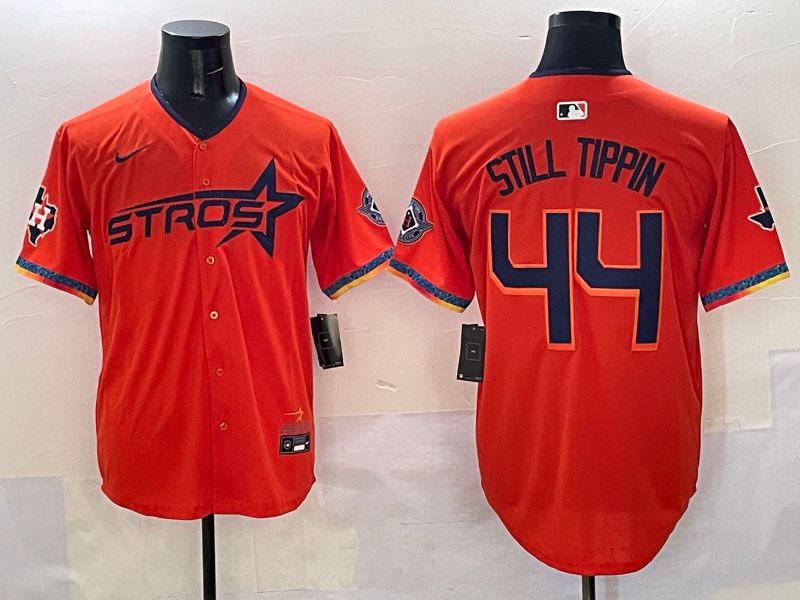 Men Houston Astros #44 Still Tippin Orange Fourth generation Joint Name 2025 Nike MLB Jersey style 1->houston astros->MLB Jersey